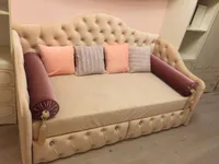 Кровать односпальная мягкая МОНИКА, 90x190