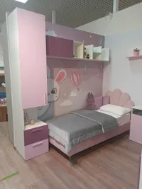 Кровать односпальная мягкая DENNI с подъемным механизмом