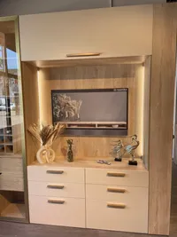 Секция с комодными ящиками и антресолью L411