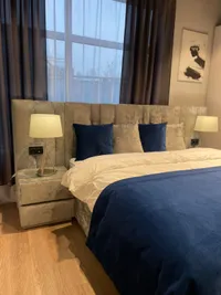 Кровать двуспальная мягкая HILTON с подъемным механизмом, 140x200