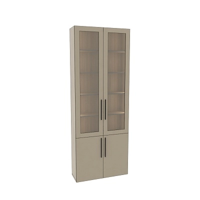 Шкаф книжный со стеклом L240 с подсветкой