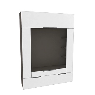 Секция для ТV с подсветкой, фасады в эмали LE406.44