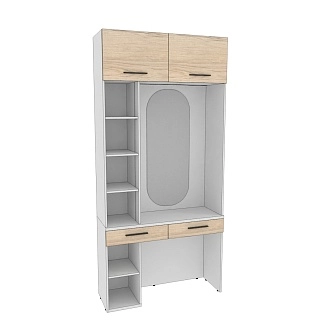 Столик туалетный с антресолью и стеллажом L415