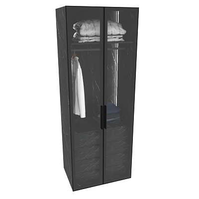 Шкаф для спальни с четырьмя ящиками и штангой с подсветкой R210.60-3