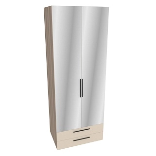 Шкаф двустворчатый с ящиками и с зеркалом L211.60Z