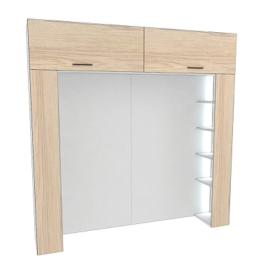 Ниша для кровати с секциями с подсветкой L407.44