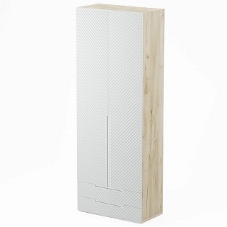 Шкаф 2 дверный с ящиками, фрезерованные фасады в эмали LE-211.44