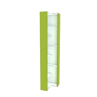 Стеллаж завершающий угловой разносторонний  с подсветкой L230.60 L/R