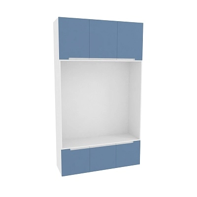 Шкаф с нишей и сидушкой, фасады в эмали LE412.44