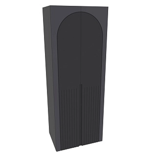 Шкаф 2 дверный, фрезерованные фасады в эмали LE-210.60-2