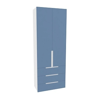 Шкаф книжный/для одежды с тремя ящиками, фасады в эмали LE213