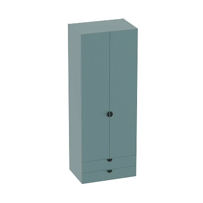 Шкаф 2 дверный с ящиками, фрезерованные фасады в эмали LE211.60