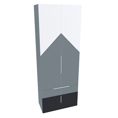 Шкаф, фрезерованные фасады в эмали LE235.44