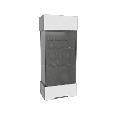 Шкаф навесной с подсветкой, фасады в эмали LE360 L/R