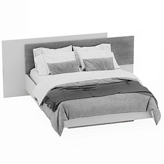 Кровать двуспальная Lazio с парящим эффектом и мягкой спинкой L162 , 160x200