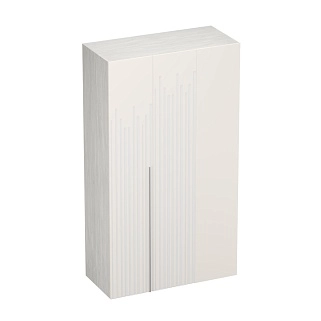 Шкаф со складными дверьми и фальш панелью, фрезерованные фасады в эмали LE206 L/R