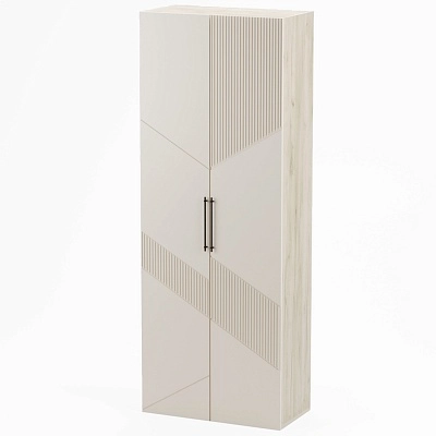 Шкаф 2 дверный, фрезерованные фасады в эмали LE210.44-1