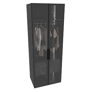 Шкаф для спальни с двумя ящиками и штангой с подсветкой R210.60-2