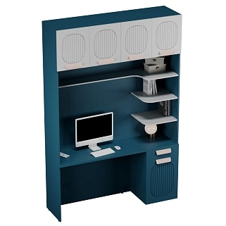 Ниша с рабочей зоной, фрезерованные фасады в эмали LE417 L/R