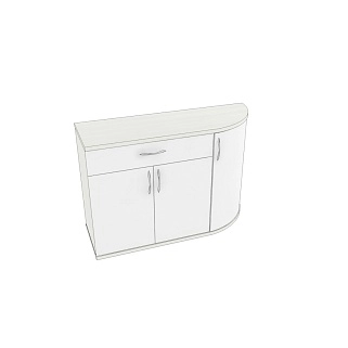 Тумба 3-х дверная с ящиком P874 L/R