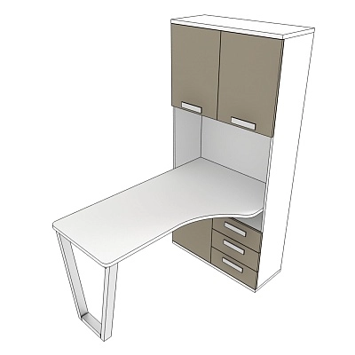 Шкаф со встроенным столом шириной 904мм E404 L/R