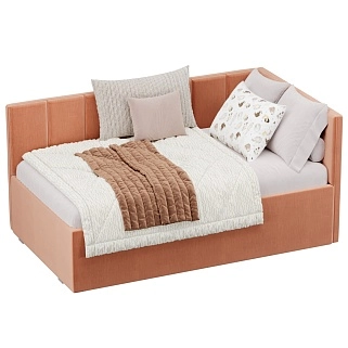 Кровать с подъемным механизмом и ящиком для белья LINE М1, 90х160