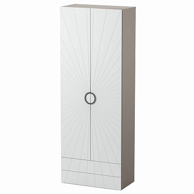 Шкаф 2 дверный с ящиками, фрезерованные фасады в эмали LE211.44