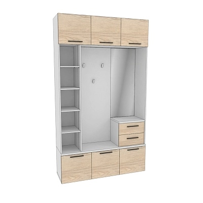 Секция с вешалкой и стеллажом L416