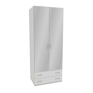 Шкаф 2 дверный с ящиками  и зеркалом P211.60Z