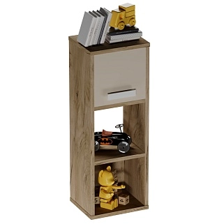 Cтеллаж сквозной книжный на 3 ниши с фасадом E803