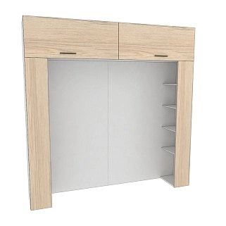 Ниша для кровати с секциями L407.44