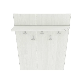 Вешалка настенная с  радиусной полкой P178 L/R