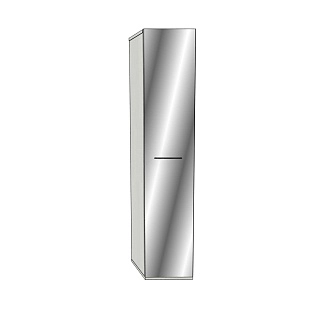 Шкаф одностворчатый переходный с зеркалом, фасады МДФ CG-229Z  L/R