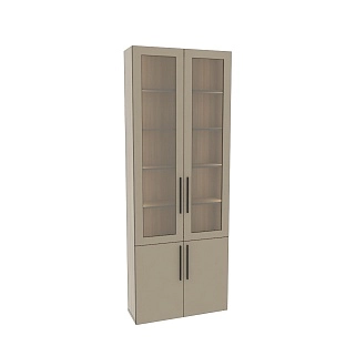 Шкаф книжный со стеклом L240 с подсветкой