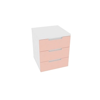 Тумба прикроватная 3 ящика, фасады в эмали LE703