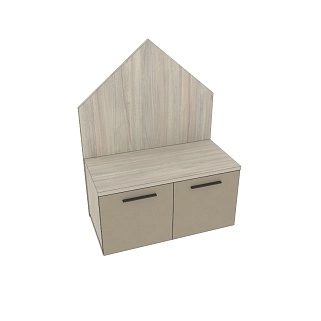 Тумба с задней панелью домик L465