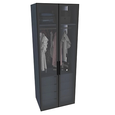 Шкаф для спальни с четырьмя ящиками и штангой с подсветкой R210.60-3