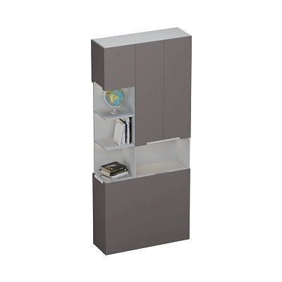 Шкаф с нишей с подсветкой, фасады в эмали LE212.3-90