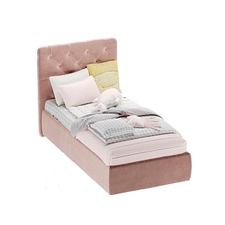 Кровать односпальная мягкая MIRA с подъемным механизмом, 90x190