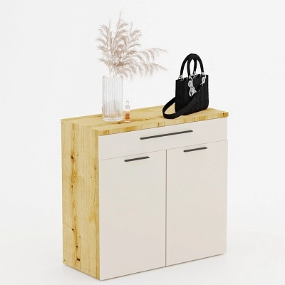 Тумба широкая 2 дверная с ящиком L876