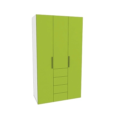 Шкаф трехдверный с ящиками глубокий L203.60