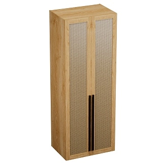 Шкаф двустворчатый, фасады натуральный ротанг  L210.60-4