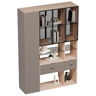 Шкаф-стеллаж для зонирования помещения с подсветкой LGF265.45 L/R