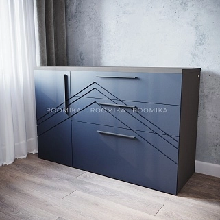 Комод с фрезерованными фасадами в эмали LE-706 L/R