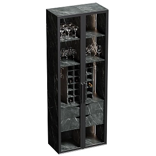 Шкаф-бар со встроенными ящиками с подсветкой R217