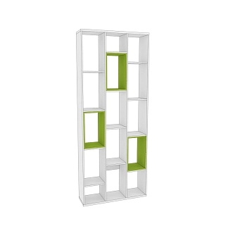 Стеллаж перегородка со вставками L238