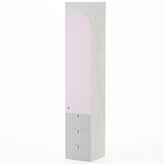 Шкаф однодверный с ящиками, фасады в эмали LE223