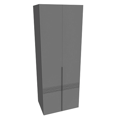 Шкаф 2 дверный, фрезерованные фасады в эмали LE210.60-2