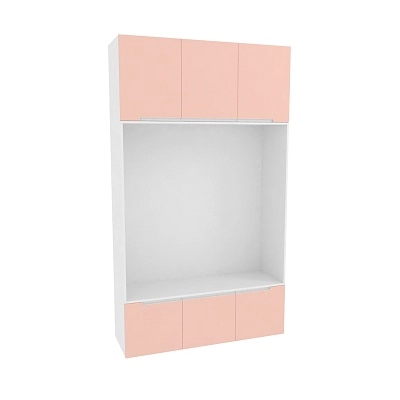 Шкаф с нишей и сидушкой, фасады в эмали LE412.44