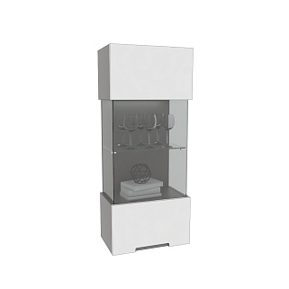 Шкаф навесной с подсветкой, фасады в эмали LE-350